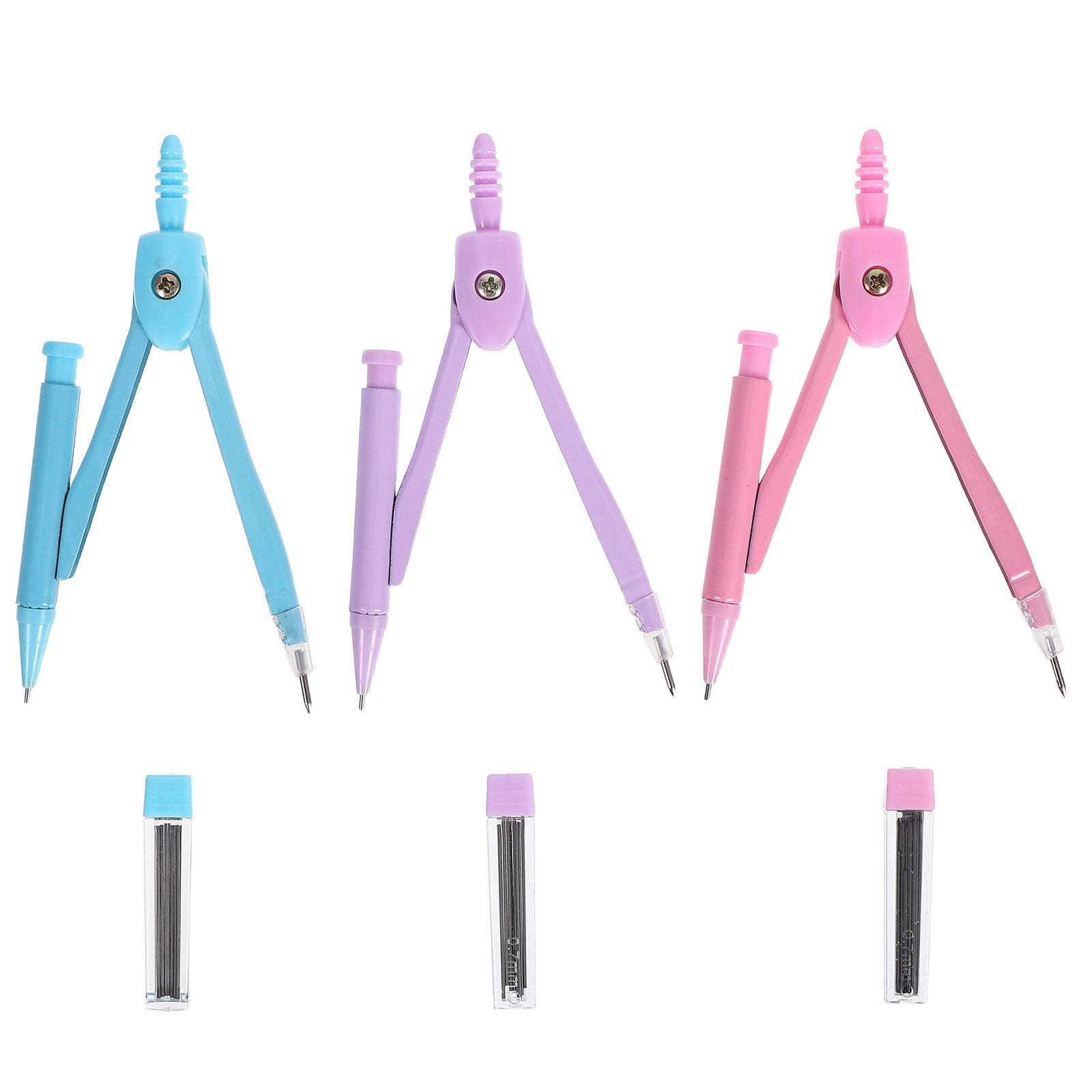 Math Geometry Set With Compass - Juego de compases de metal para
