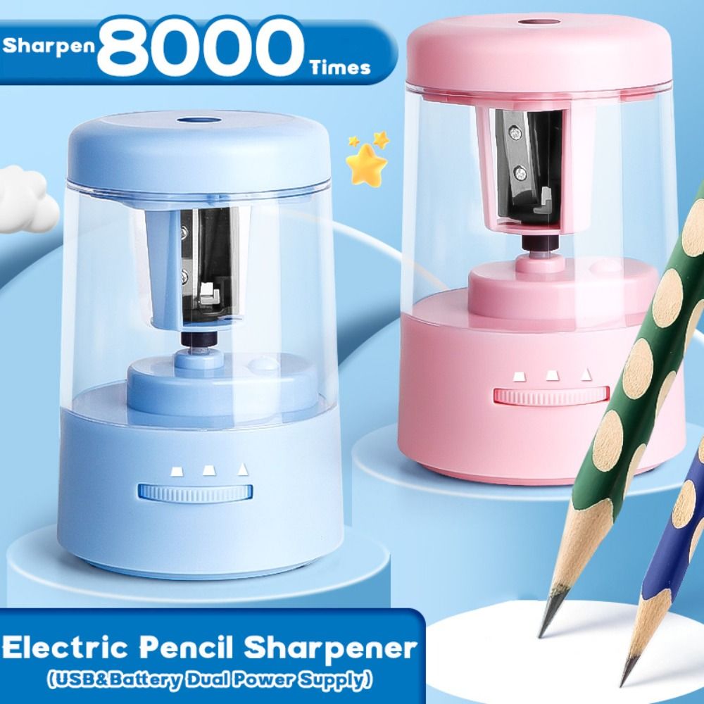 Electric Pencil Sharpener Usb - Sacapuntas Eléctrico de Tres Velocidades Ajustables,