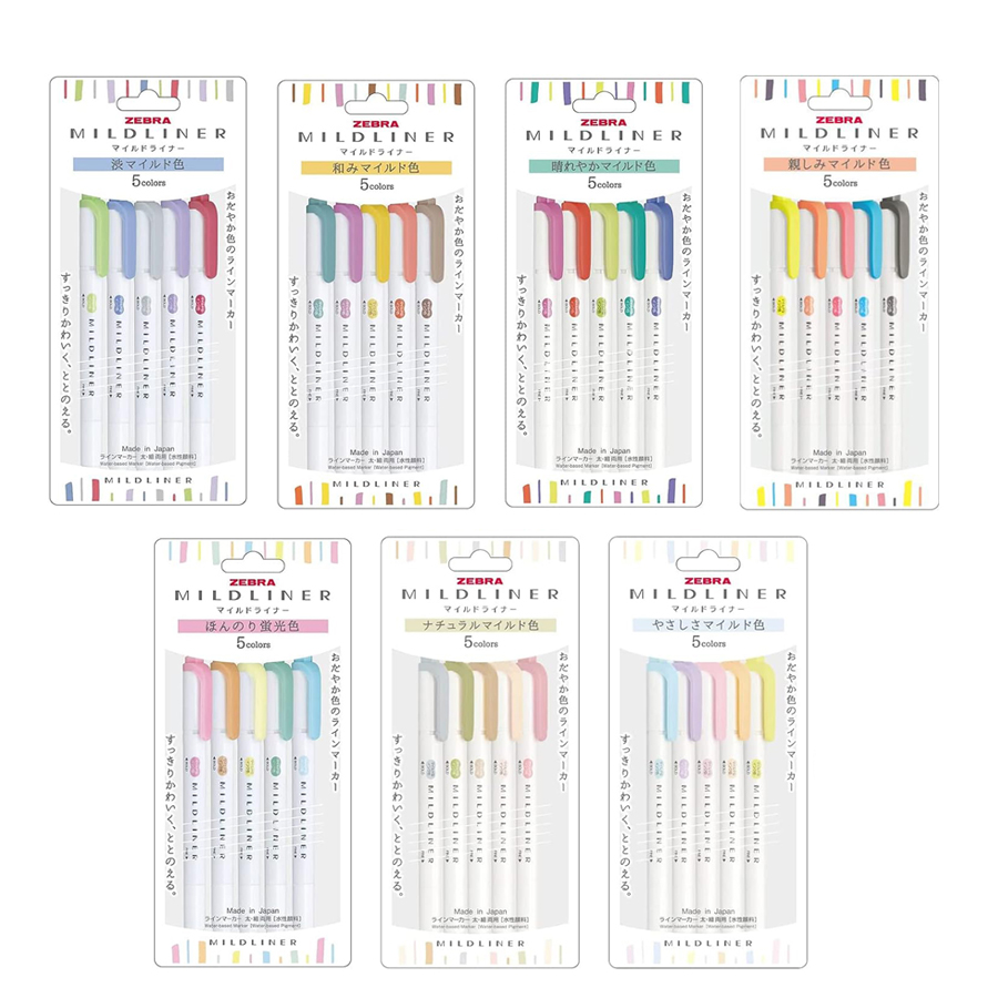 Resaltador Zebra Mildliner Pas - Pastel Highlighter Set Double Ended reseña y precio