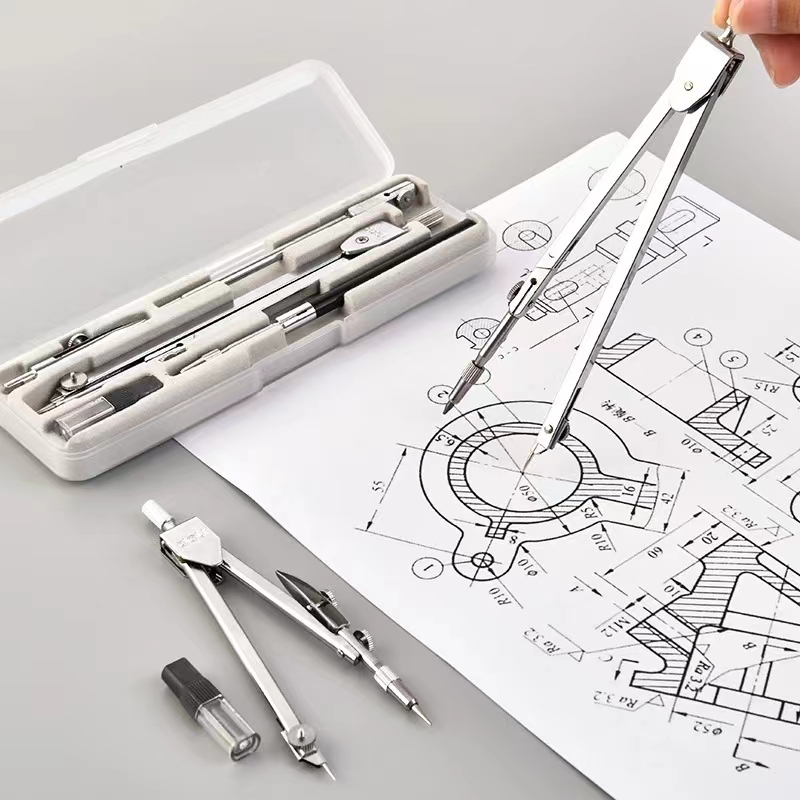 Juego de dibujo de acero inoxi - Math Geometry Set With Compass reseña y precio
