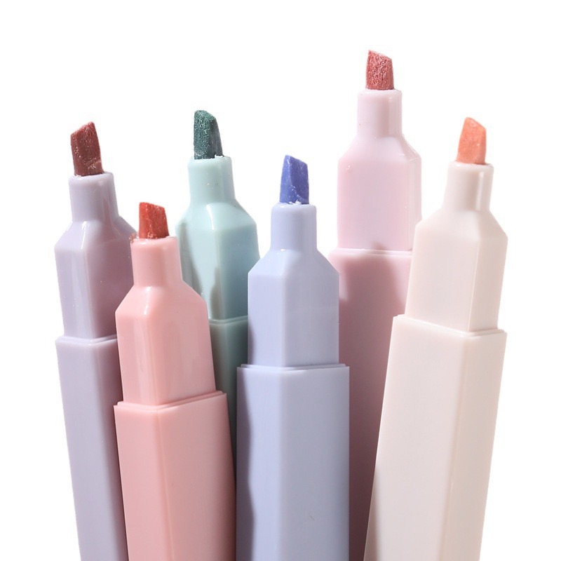 6 unids/set resaltadores conju - Pastel Highlighter Set Double Ended reseña y precio